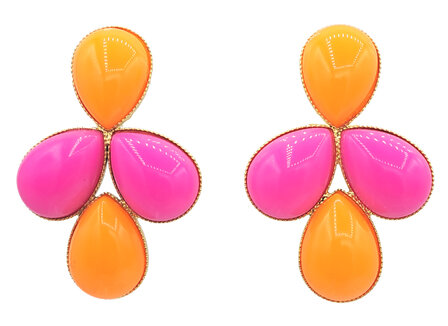  Birnl-Cluster neon pink und orange