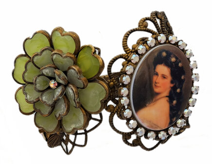 Armband mit Federscharnier alt-messing Ludwig II