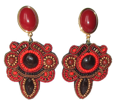 Soutache Rot- und Bronze-t&ouml;ne