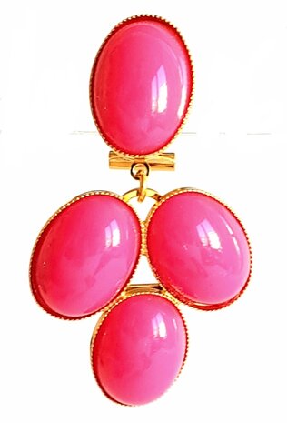 Cluster oval Cabochons pink