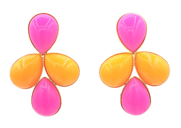  Birnl-Cluster neon pink und orange