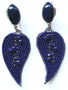 Ohrstecker-blau;-Soutache-Ornament