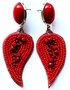 Ohrstecker-rot;-Soutache-Ornament