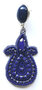 Ohrstecker-oder--Clips-versilbert-marineblau;-Soutache-Blau-Töne