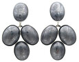 Jumbo-Cluster-ovale-Cabochons-grau-marmoriert